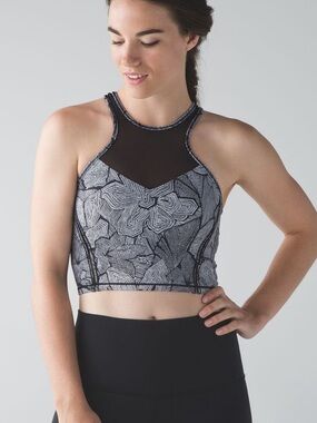 Lululemon Get It Om Bra - Mini Dottie Tribe Black/White